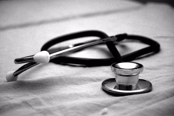 Healthcare professional with patient